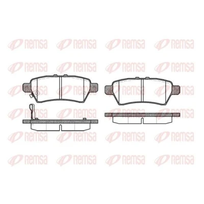 Imagen de REMSA 1188.01 Juego de pastillas freno Eje trasero con contacto avisador desgaste NISSAN: Pathfinder 3, NP300 Navara Pick up