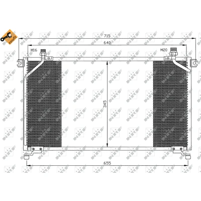 Imagen de NRF EASY FIT 35373 Condensador con junta anular Aluminio 640 R 134 a NISSAN: TERRANO 2, FORD: Maverick SUV