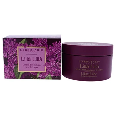 Imagen de L&#039;erbolario Loti Crema Corporal Perfumada Lila ámbar, Aroma Floral Hidratar y proteger la piel con lila, aceite de algodón mantequilla coco libre crueldad 6.7 oz