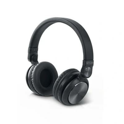Imagen de Auriculares Muse Plegables Manos Libres Aux In Plug Bateria 10h Negro