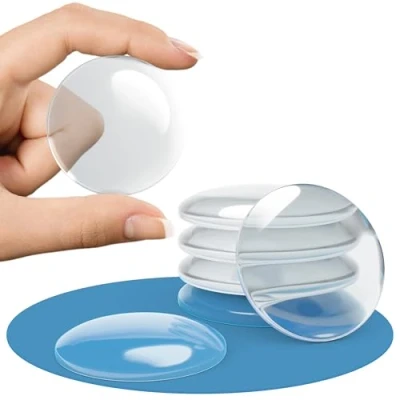 Imagen de galace Tope para puerta autoadhesivo transparente de 40 mm [juego 12] como protección ideal pared