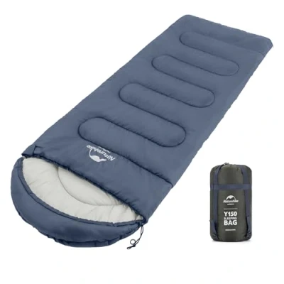 Imagen de Naturehike Saco de Dormir 3 Estaciones, Resistente al Agua, Ultraligero para Adultos, Camping, Senderismo, Actividades Aire Libre, 220 x 85 cm, con Correa Compresión