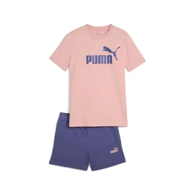 Imagen de PUMA ESS No.1 Logo Tee and Shorts Set G, Trajes de punto Niñas, Pink Fruit, 164