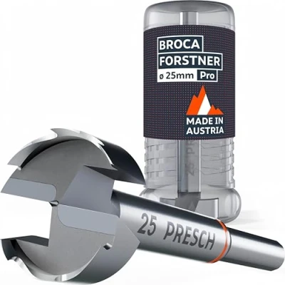 Imagen de Presch Broca Forstner Ø 25mm para madera ultra afilada y duradera Punta central de alta precisión agujeros perfectamente redondos Rendimiento fiable con vida útil optimizada