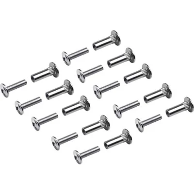 Imagen de Metafranc conexión 22 28 mm Rosca M4 galvanizados 10 Unidades en el Juego Ideal para unir Piezas de mobiliario Conector Armario/Tornillo Muebles / 361776,