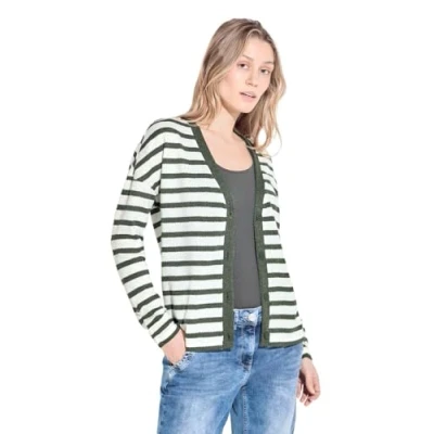 Imagen de CECIL B321320 Cárdigan de Rayas, Vanilla White, XL para Mujer