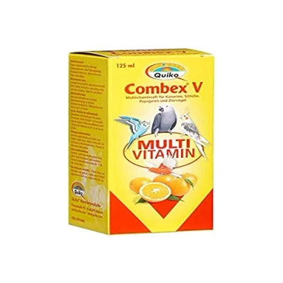 Imagen de Quiko VitacombexV Jugo Multivitamínico 125ml para Aves de compañía, y Pollos un Suministro óptimo vitaminas la prevención deficiencias vitamínicas en jóvenes Adultas