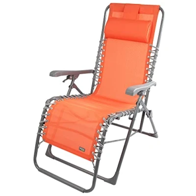 Imagen de AKTIVE Silla de Playa Plegable antivuelco, Peso máximo soportado 150Kg., Estable y Resistente, Reclinable con Ajuste posición, Medidas pos. 52x73x106 cm, tum (61080)