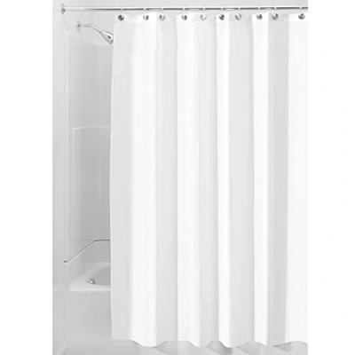 Imagen de iDesign Cortina de Ducha Tela Moderna, Resistente al Moho, para niños, baño Invitados, establo, Color Blanco