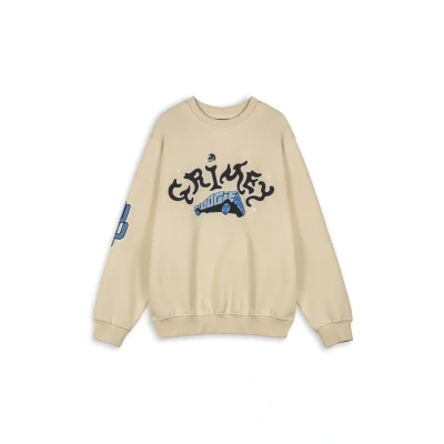 Imagen de Grimey Causing Panic THE Charleston BLVD Vintage Sudadera, Hombre, Talla: Medium, Crema