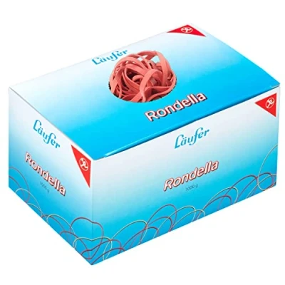 Imagen de Läufer Rondella 51641 Bandas de goma (150 x 4 mm, diámetro 100 mm ancho, 1 kg), color rojo