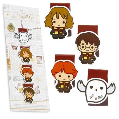 Imagen de Harry Potter Marcapaginas Magnetico, Pack de 4, Accesorios Lectura (Multi 4 Pack)