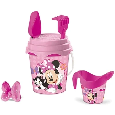 Imagen de Mondo Toys BUCKET SET + WATER CAN MINNIE Juego de cubo arena ø17 cm con jarra agua playa (6 piezas) para niños a partir 3 años 18833