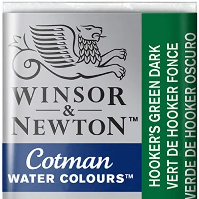 Imagen de Winsor &amp; Newton Cotman Acuarela En Pastilla, Verde De Hooker Oscuro, 1,9x1,6x1,1 cm