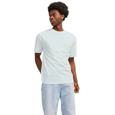 Imagen de Jack &amp; Jones Rundhals Camiseta estampada, Hombre, Talla: Medium, Skylight