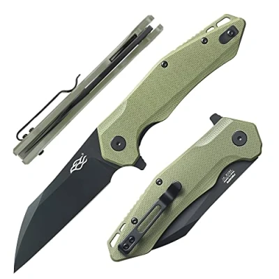 Imagen de Firebird GANZO FH31B GR Cuchillo Plegable de Bolsillo Noir Hoja Acero D2 85 mm G10 Mango Antideslizante con Clip Camping Caza Pesca al Aire Libre 113g (Verde)