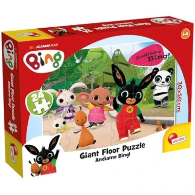 Imagen de Liscianigiochi BING GIANT FLOOR Mega Puzzle 24 PCS 70x50 cm Vamos Bing! Juego educativo para niños de 1 á 4 años (74709)