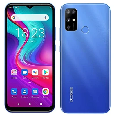 Imagen de DOOGEE Teléfono Móvil Android 11 X96 Pro, Octa Core 4GB RAM 64GB ROM, Batería 5400mAh, Cámara Cuádruple 13MP, Pantalla HD+ 6,52 Pulgadas, Smartphone Dual SIM + SD (3 Ranuras), Huella Digital Azul
