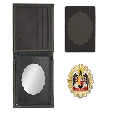 Imagen de Outletdelocio. Cartera identificacion con Placa Escudo Aguila de España. 3 Compartimentos y Esquinas reforzadas