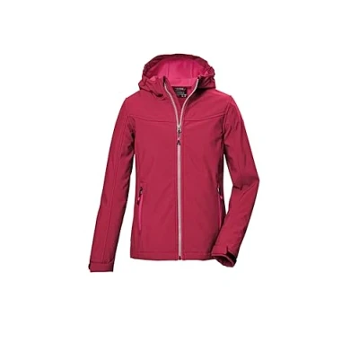 Imagen de killtec Niñas Chaqueta softshell/chaqueta de exterior con capucha KOW 349 GRLS SFTSHLL JCKT, dunkel himbeere, 152, 42142 000