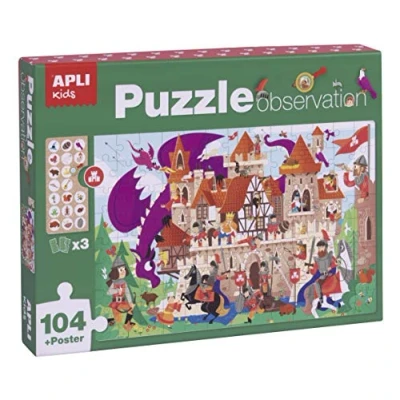 Imagen de APLI Kids Castillo Puzle Observation, 104 Piezas, Multicolor (17916)