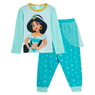Imagen de Disney Pijama largo de princesa Jasmine para niñas Verde jazmín 4 5 Años