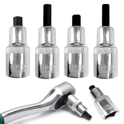 Imagen de 4 Piezas Juego de Suspension Strut Spreader Tool 1/2&#039;&#039; 12,5/22,2mm 5 x 7mm+5,5 8,5mm Vasos con Punta para la Extensión las Abrazaderas del Amortiguador