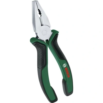 Imagen de Bosch Home and Garden, alicates universales, universales precisos y duraderos, empuñadura Suave antivibración ergonómica, Superficie niquelada