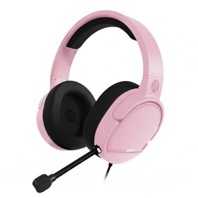 Imagen de STEALTH PANTHER Blush Auriculares de diadema para juegos PS4/PS5, XBOX, Switch, PC con micrófono flexible, conector 3,5 mm, cable 1,5 m, ligeros, cómodos y duraderos