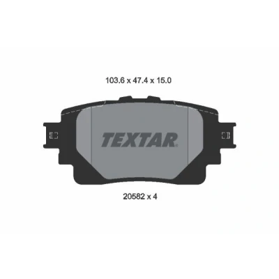 Imagen de TEXTAR 2058201 Juego de pastillas freno preparado para indicador desgaste TOYOTA: Corolla XII Berlina, Hatchback, RAV4 V