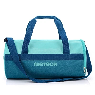 Imagen de Bolsa Deporte Viaje Gimnasio con Compartimento Separado para Zapatos Duffle Bag Hombre Mujer Ultraligera Plegable Deportiva 25 L Yoga Fin de Semana (Menta Azul, L)
