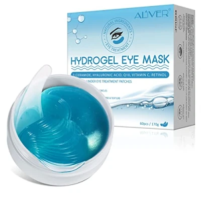Imagen de máscara de ojos colágeno 60 uds con ácido hialurónico, contra las ojeras,elimina arrugas, ojeras y la hinchazón, hidrogel para los