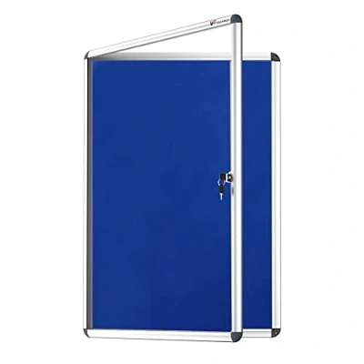 Imagen de VIZ PRO Tablón de anuncios con cerradura a prueba manipulaciones,Clase 1 fuego resistente, 900 x 600mm
