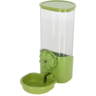 Imagen de Kerbl Pet Dispensador de Agua 850 ml, para Conejos y Animales pequeños, fijación Rejilla, Tapa extraíble, plástico, sin Batidos, VerdeTransparente
