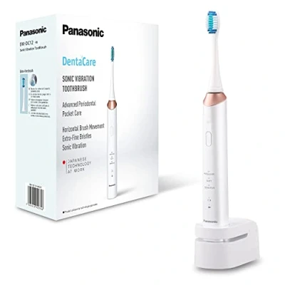 Imagen de Panasonic EW DC12 Cepillo de Dientes Eléctrico con Vibraciones Sónicas (3 Modos Uso, Recargable, Movimiento Horizontal, Limpieza Profunda la Boca), Blanco