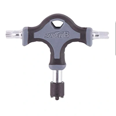 Imagen de SUPER B Herramienta de Llave Corta para Perno Plato Doble TorX 30, Unisex, Black, Taille Unique