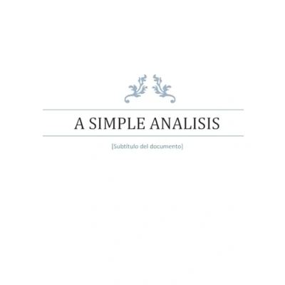 Imagen de A Simple Analysis