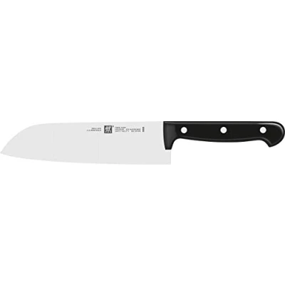 Imagen de ZWILLING Cuchillo Santoku, Longitud de la hoja: 18 cm, Hoja grande, Mango especial acero inoxidable/plástico, Twin Chef