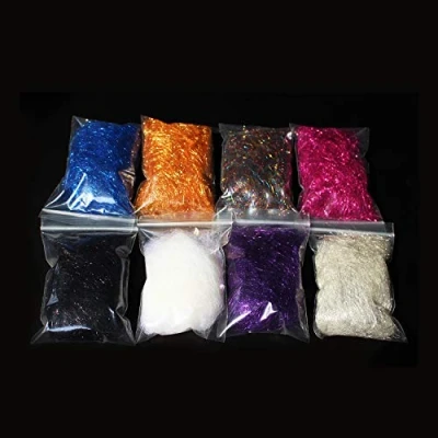 Imagen de Tigofly 8 paquetes de 2 g/paquete hilo Ice Dub para cuerpo ala, trucha, ninfa, pesca con mosca, materiales atar 16 colores a elegir (opción 2)