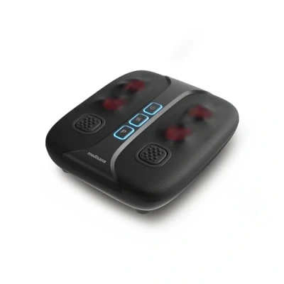 Imagen de medisana LM 100 masajeador para piernas y pies con función sacudida, Shiatsu planta del pie calor, 2 placas vibratorias favorecer el flujo linfático circulación
