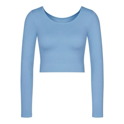 Imagen de Sloggi Mujer Ever Infused Relax Crop Top LS, Azura Blue, M