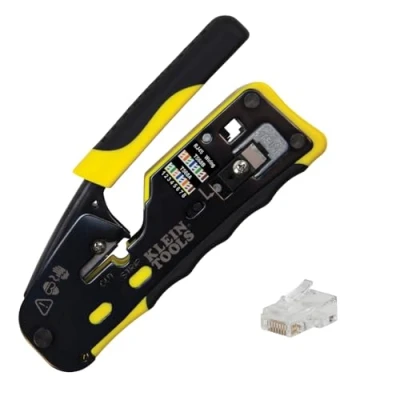 Imagen de Racheting Data Cable and CAT6 Plug 50 Pack Tool Kit, Pass Thru Installation 2 Piece Klein Tools 80024
