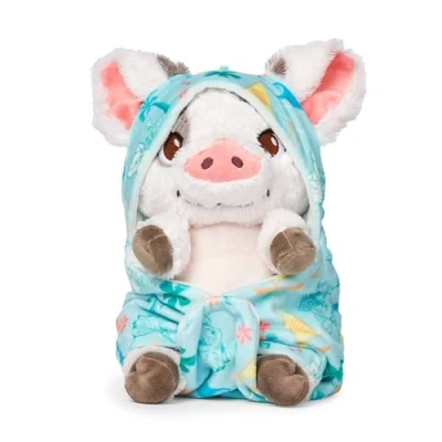 Imagen de Disney Store Official, Vaiana, Pua bebé, Peluche, 27 cm, Peluche de cerdita con Manta extraíble, para Todas Las Edades