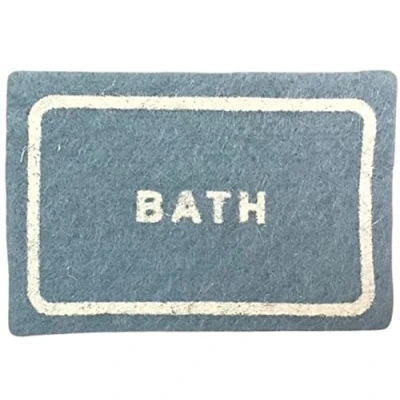 Imagen de Melody Jane Alfombra de baño en miniatura para casa muñecas, color azul, accesorio escala 1:12