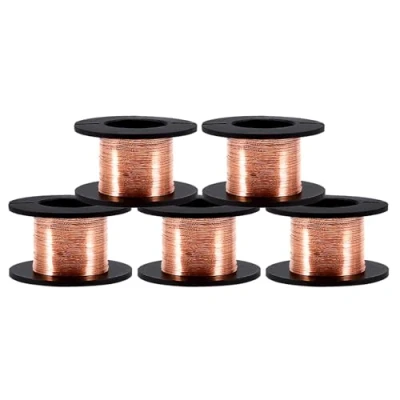 Imagen de 5 uds Alambre de Cobre Esmaltado 0,1 mm, Bobinado Magnético 12 m Longitud para Fines Conexión Soldadura