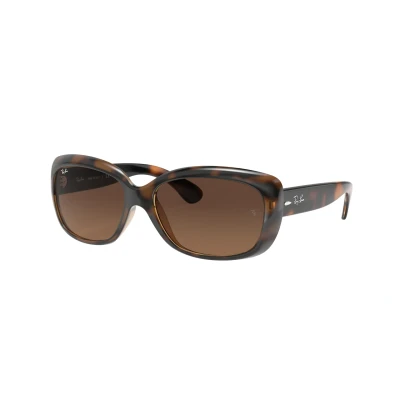 Imagen de Ray Ban Jackie Ohh Lentes Oscuros, Habana/Marrón Claro Gradiente Negro, 58 para Mujer