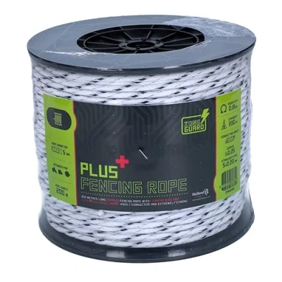 Imagen de ZoneGuard Cuerda de valla 5 mm Plus Blanco y Negro 200 m /