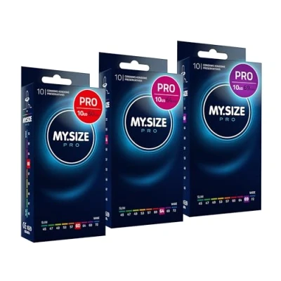 Imagen de Condones MY.SIZE PRO, talla 5,6,7 60,64,69 mm, 3x10 piezas ajuste perfecto y adecuada para todos