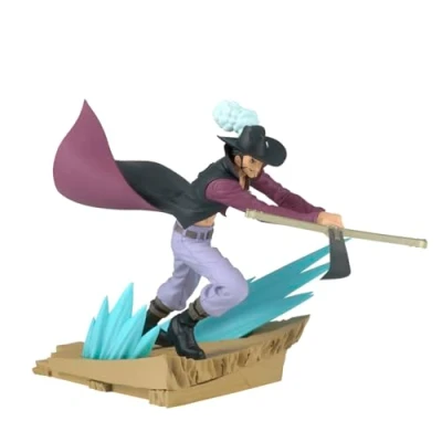 Imagen de Banpresto Figura de Acción Dracule Mihawk One Piece Senkozekkei 12 cm BP89964P Multicolor Coleccionable Ideal para los fanaticos del Anime