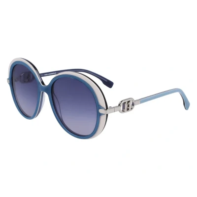 Imagen de KARL LAGERFELD Kl6084s Gafas, Azure/White, 55/17/140 para Mujer